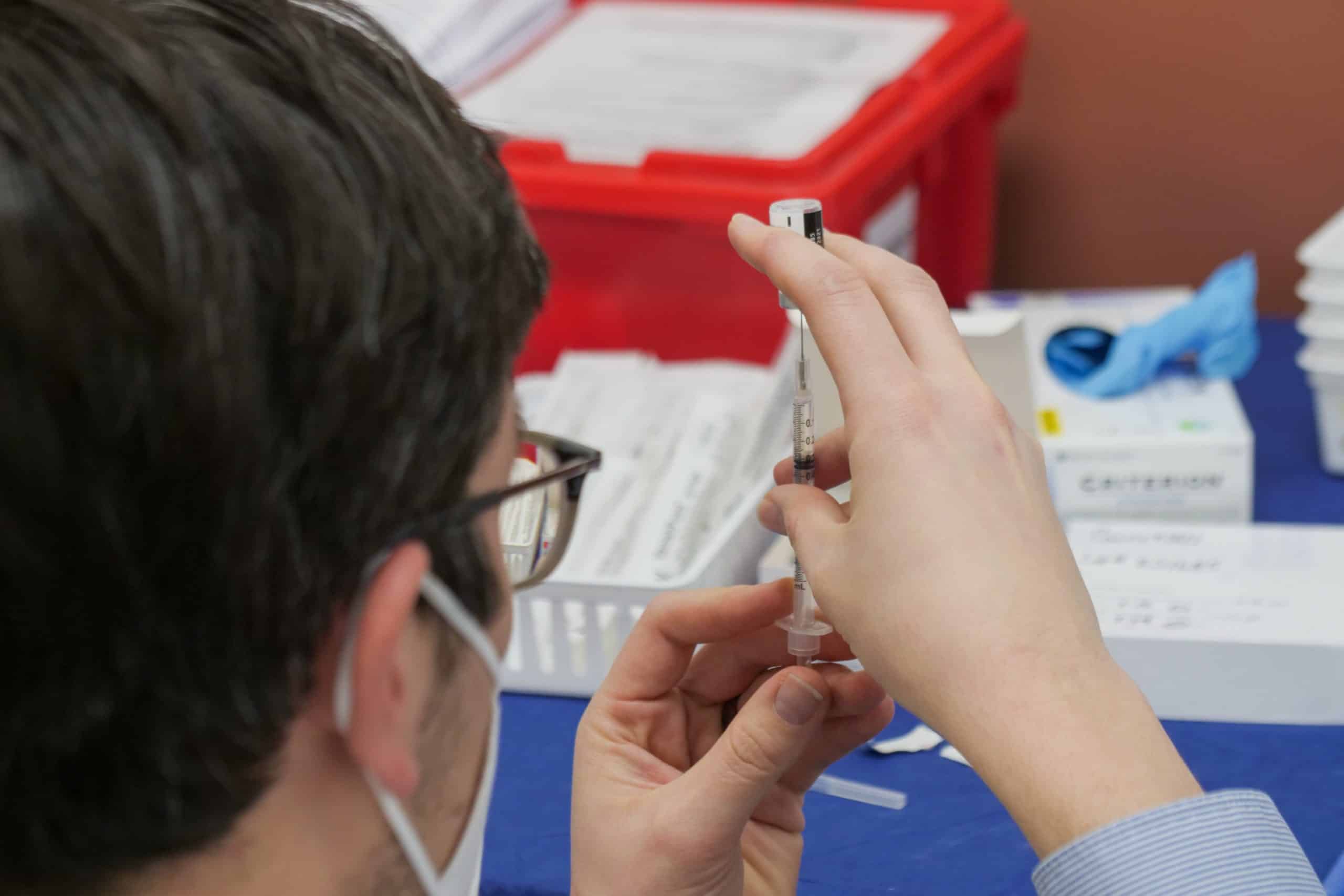 Vaccine being prepared