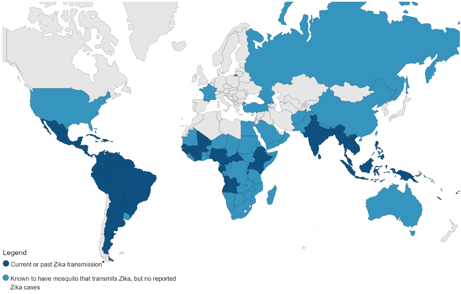 zika transmission locations USA CDC