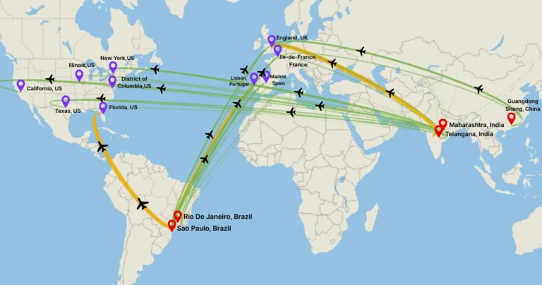 Chikungunyaoutbreaksandconnectivitymap
