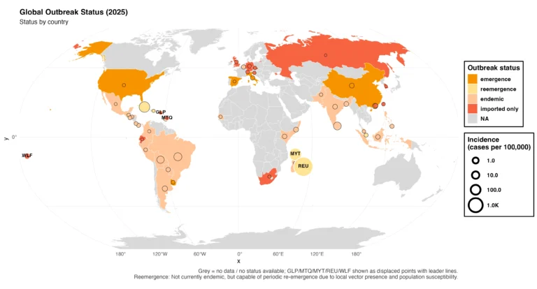 Chikungunya outbreak status and cases 2024 2025
